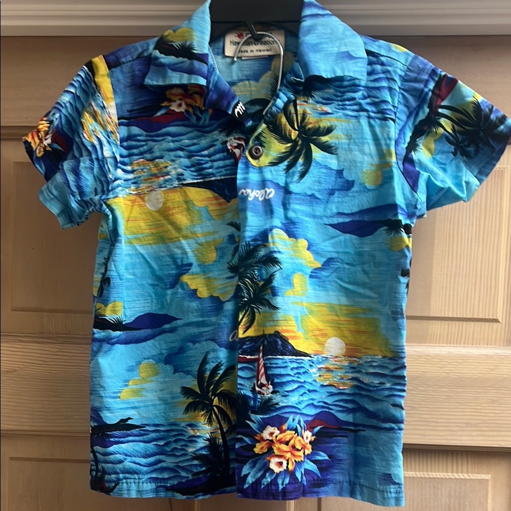 Royal Hawaiian creations Kids Tropical Blue Matching Set size 6